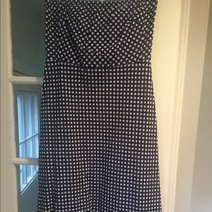 Navy Polka Dot J Crew dress
